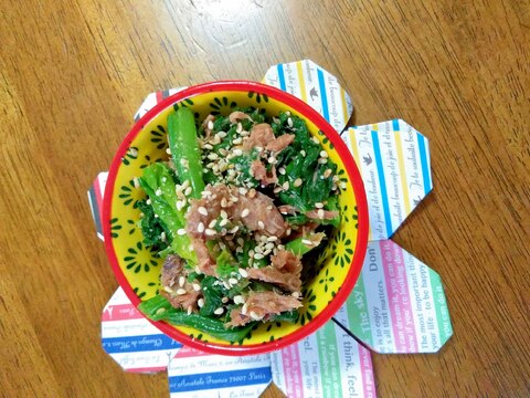 簡単！ほうれん草のマグロ缶和え～